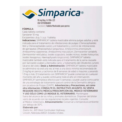 Simparica 10 mg. 1 tab.