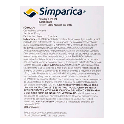 Simparica 20 mg 3 tab