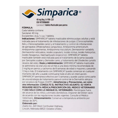 Simparica 40 mg 3 tab