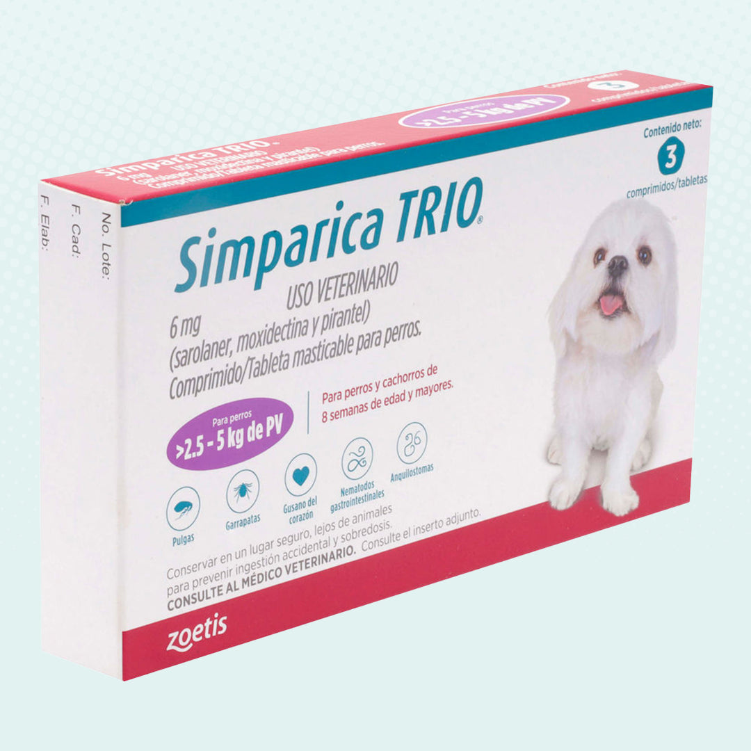 Simparica TRIO purple 2.6-5kg 3 tabs