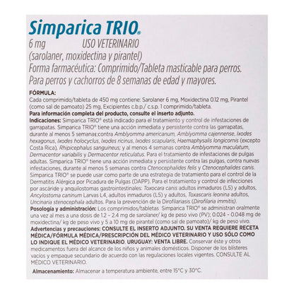 Simparica TRIO purple 2.6-5kg 3 tabs