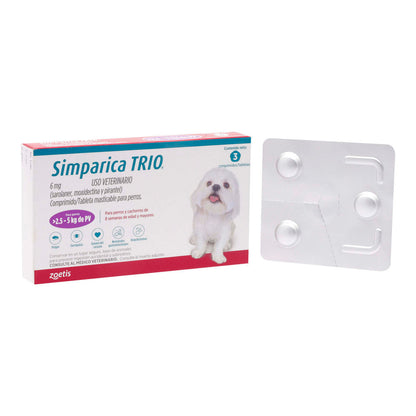 Simparica TRIO purple 2.6-5kg 3 tabs