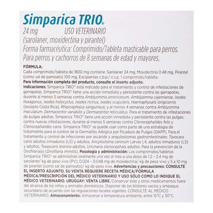 Simparica TRIO blue 10.1-20 kg 3 tabs