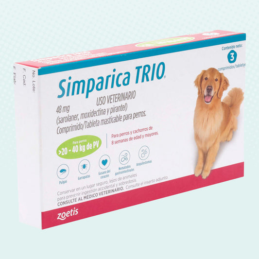 Simparica TRIO green 20.1-40 kg 3 tabs