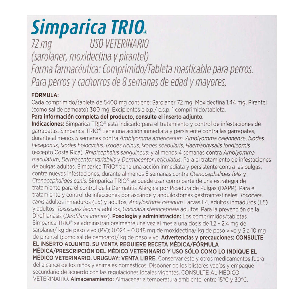 Simparica TRIO brown 40.1-60 kg 3 tabs