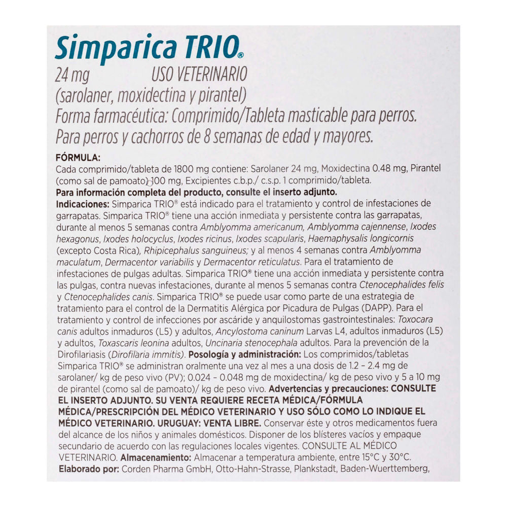 Simparica TRIO blue 10.1-20 kg 1 tab