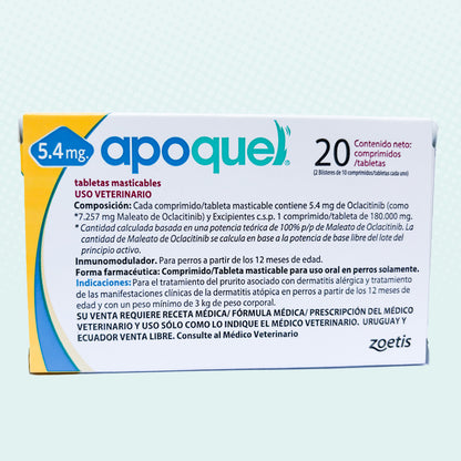 Apoquel Masticable 5.4 mg con 20 tabletas