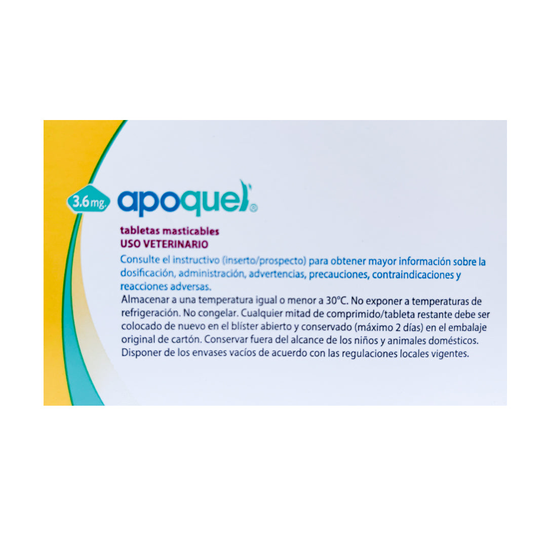 Apoquel Masticable 3.6 mg con 20 tabletas