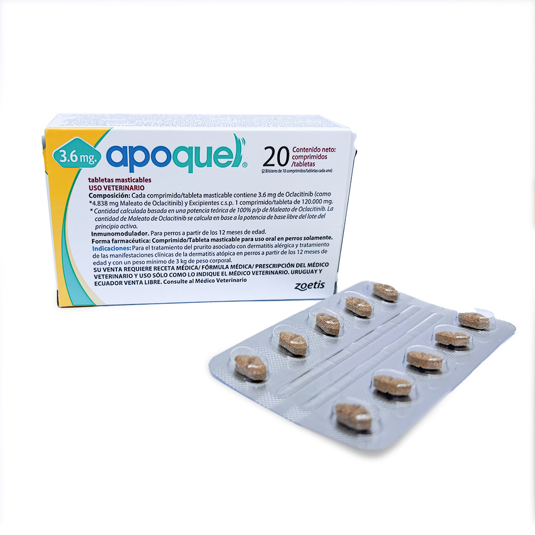 Apoquel Masticable 3.6 mg con 20 tabletas