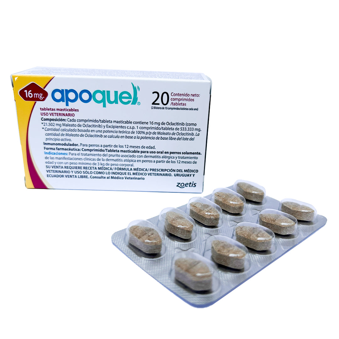 Apoquel Masticable 16 mg con 20 tabletas