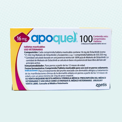 Apoquel Masticable 16 mg con 100 tabletas