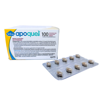 Apoquel Masticable 5.4 mg con 100 tabletas