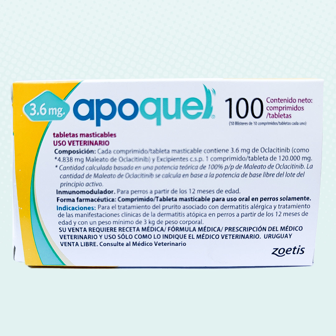 Apoquel Masticable 3.6 mg con 100 tabletas